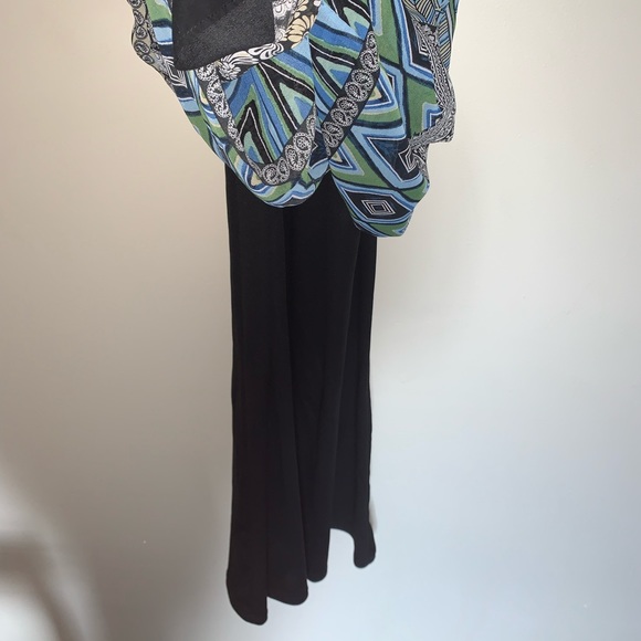 Sandra Darren blue & green dress women’s size 10 - Picture 4 of 10